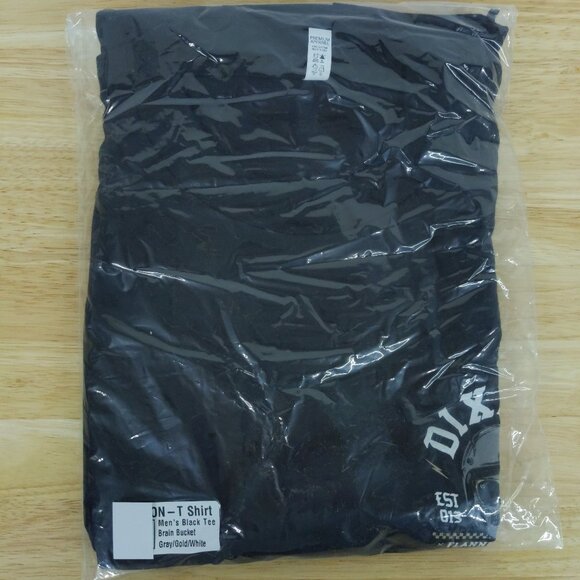 NWT Dixxon Flannel Brain Bucket Motorcycle Helmet T-Shirt in Black (MiUSA) - Picture 4 of 4